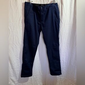 Classic Navy Chinos for Men. Heavyweight fleece-lined pants